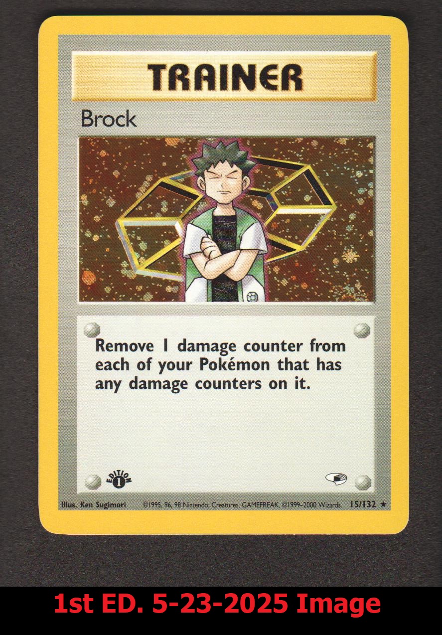 Brock - 15/132 - Holo Rare - 1st Edition